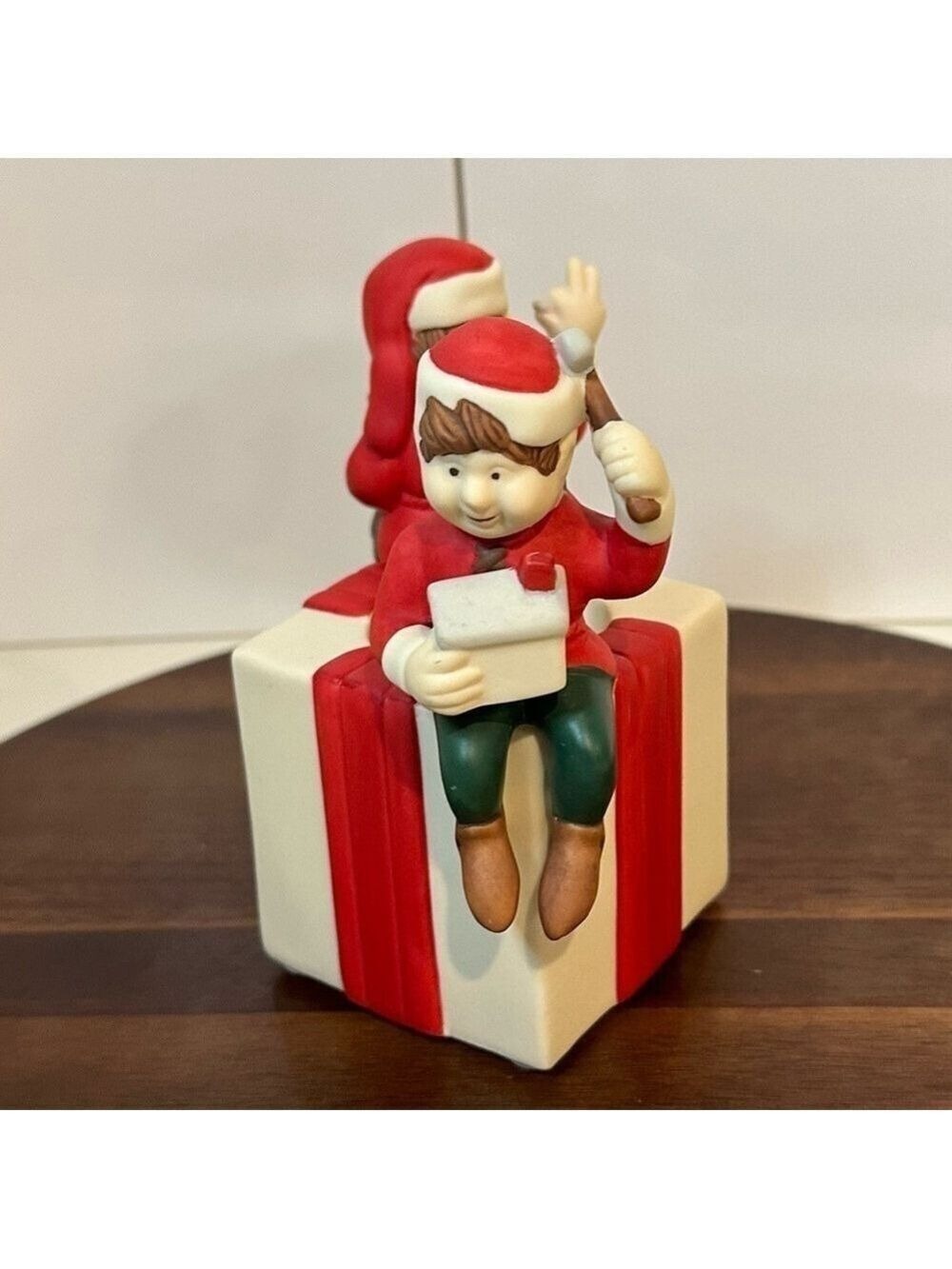 Vintage PartyLite Santa’s Elves Ceramic Votive Candle Holder No Box
